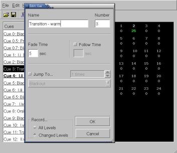 SLight editing a cue's properties